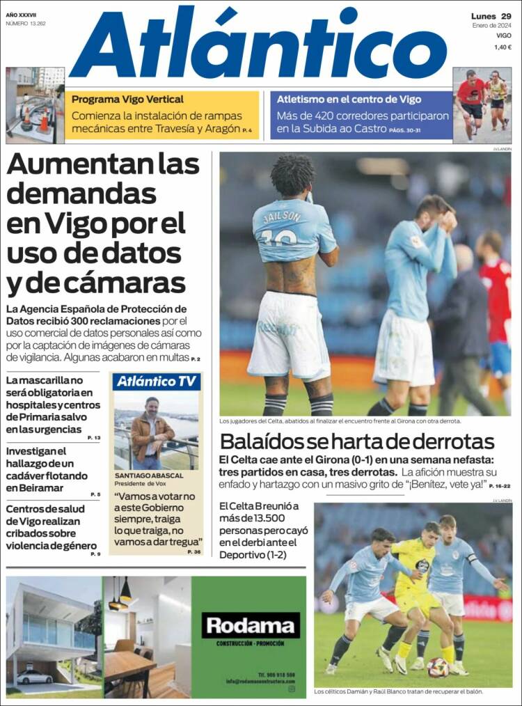 Portada de Atlántico Diario (España)