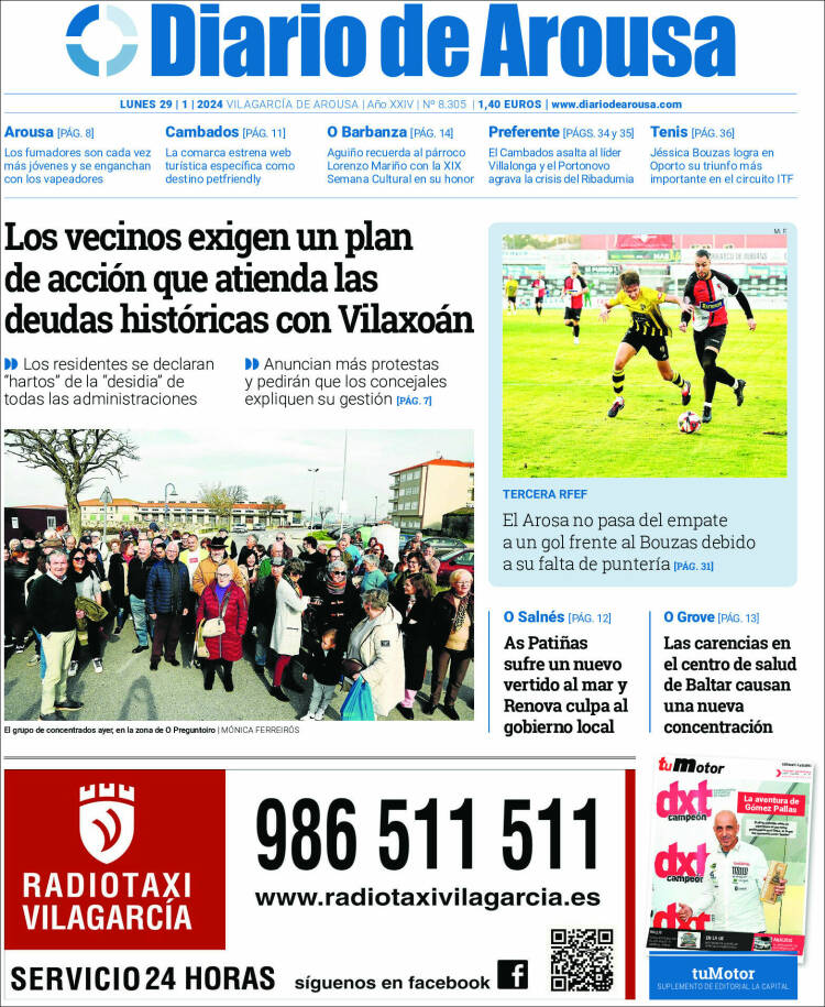 Portada de Diario de Arousa (España)