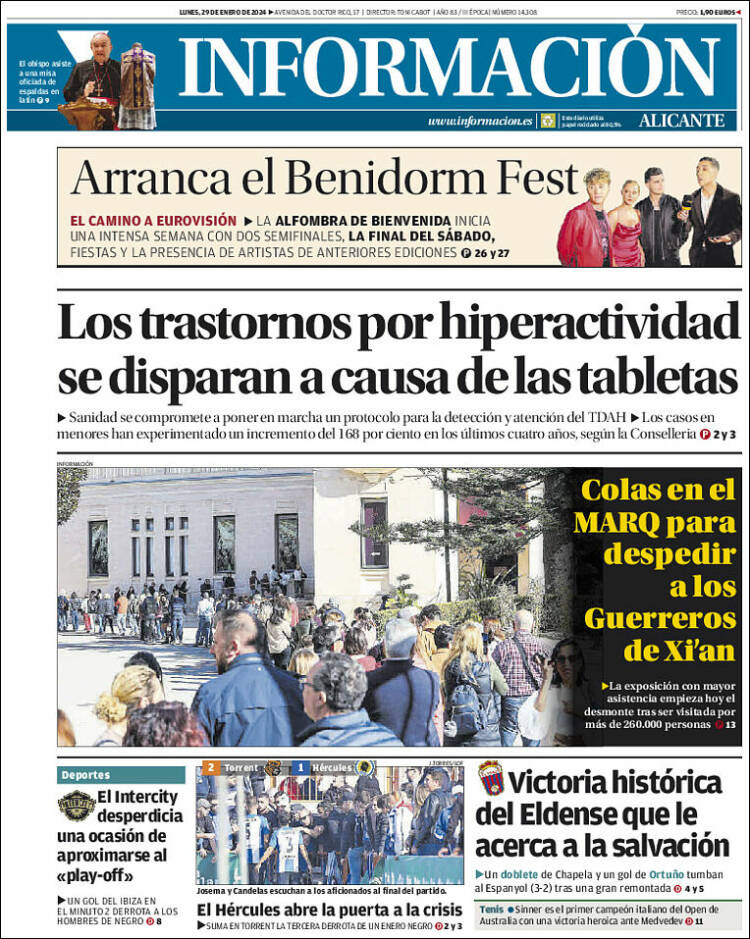 Portada de Diario Información (España)