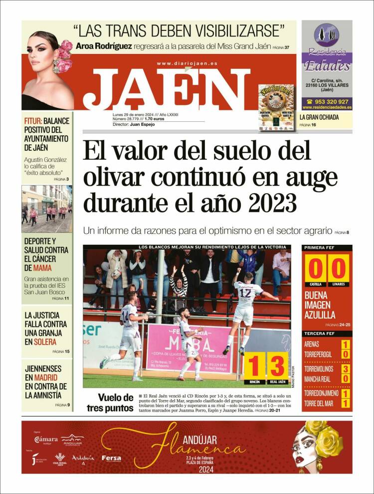 Portada de Diario Jaén (España)