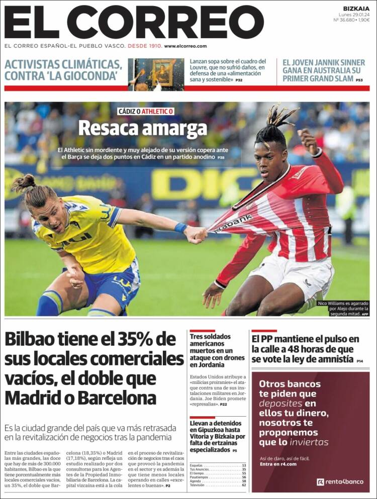 Portada de El Correo (España)