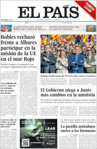 Portada de El País (España)