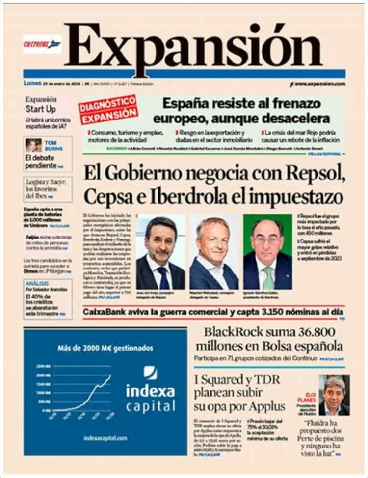 Portada de Expansión (España)