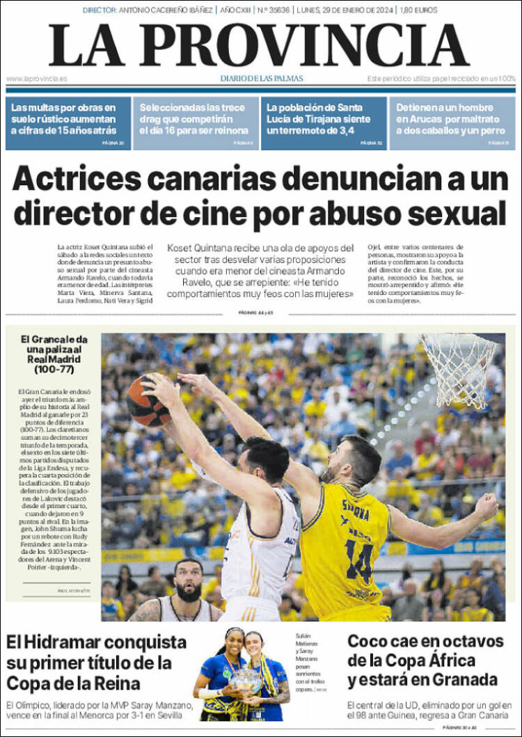 Portada de La Provincia (España)