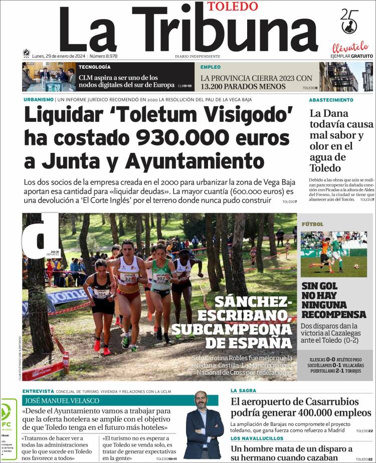 Portada de La Tribuna de Toledo (España)