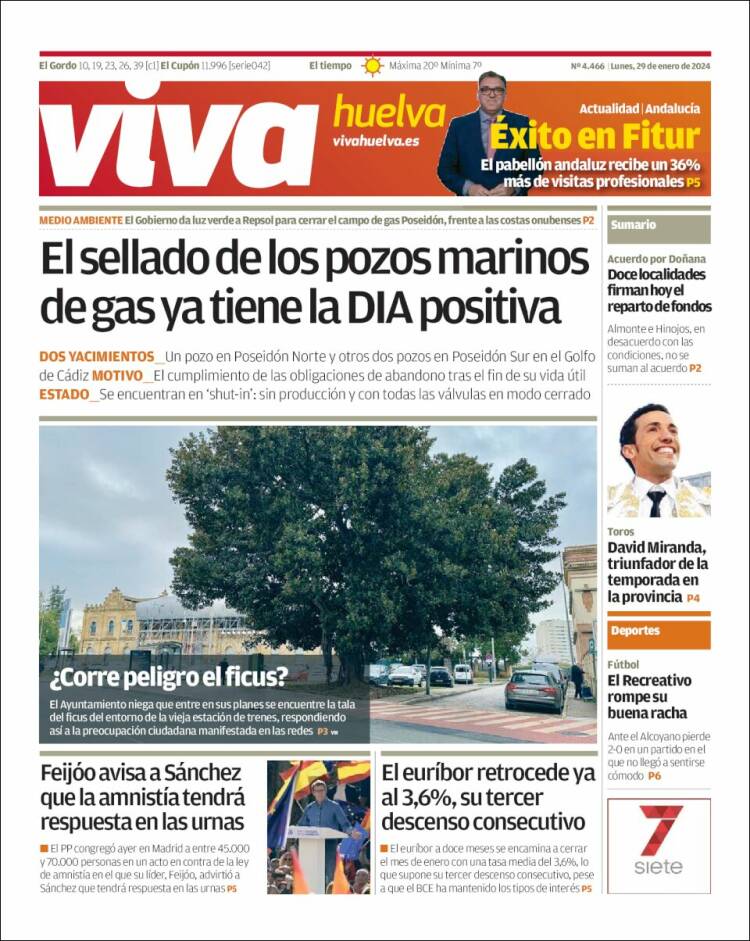 Portada de Viva Huelva (España)