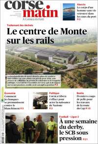 Portada de Corse-Matin (Francia)