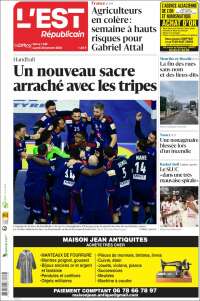 Portada de L'Est Republicain (Francia)