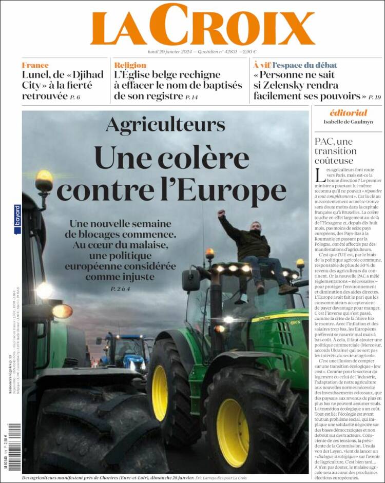 Portada de La Croix (Francia)