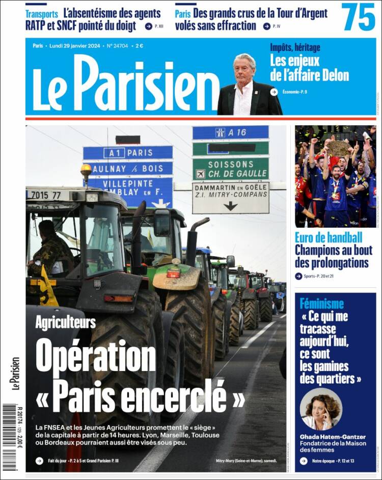 Portada de Le Parisien (Francia)