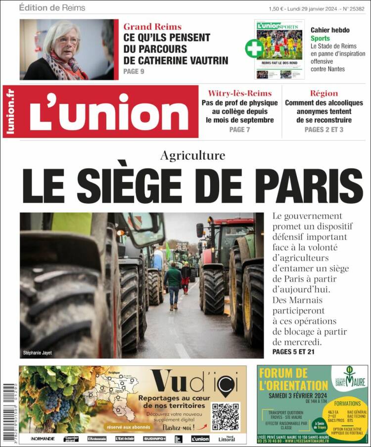 Portada de L'Union (Francia)