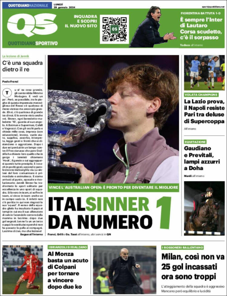 Portada de Quotidiano Sportivo (Italia)