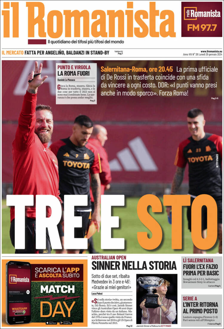 Portada de Romanista (Italia)