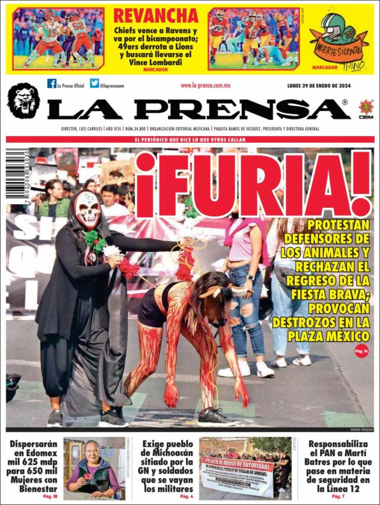 Portada de La Prensa (México)