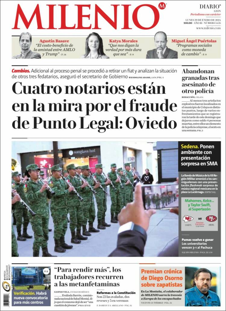 Portada de Milenio de León (México)