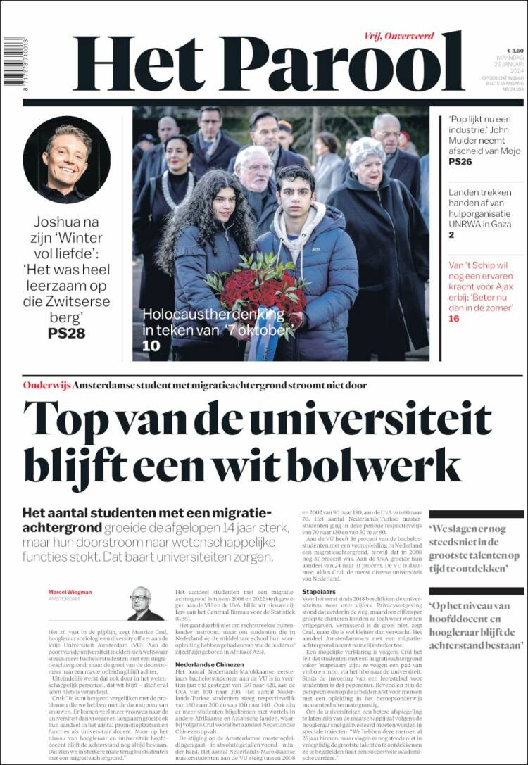Portada de Het Parool (Pa&iacute;ses Bajos)