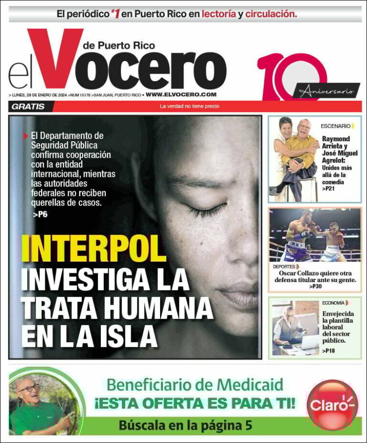 Portada de Vocero (Puerto Rico)