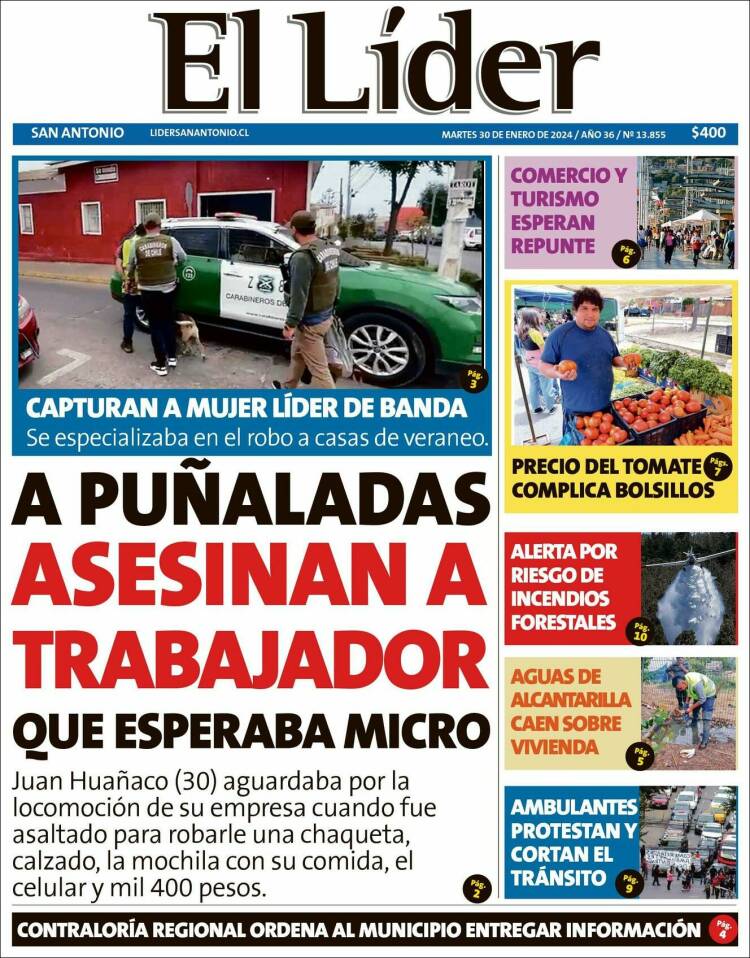 Portada de Lider de San Antonio (Chile)