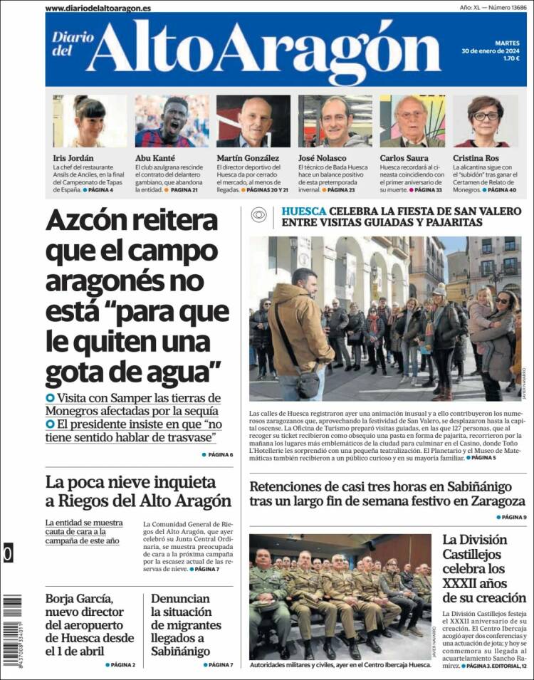 Portada de Diario del AltoAragón (España)