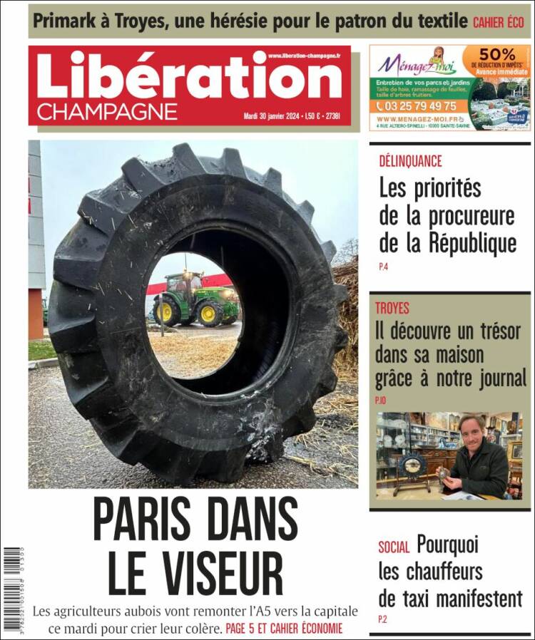 Portada de Libération Champagne (Francia)