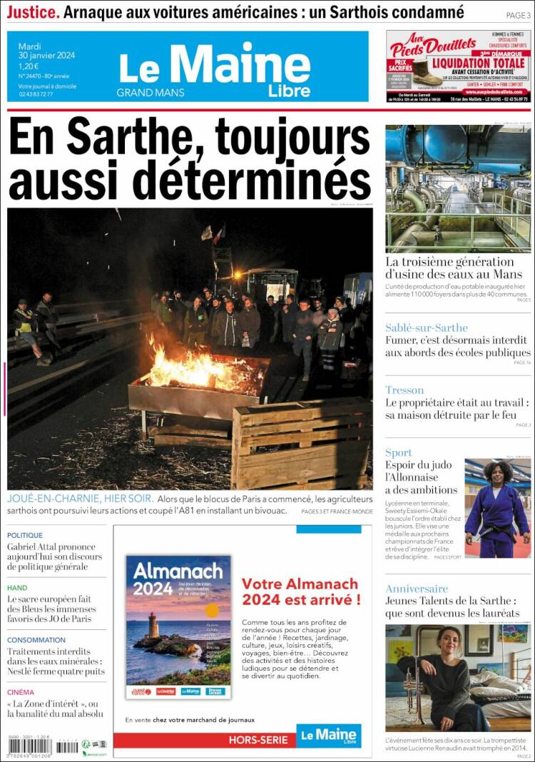 Portada de Le Maine Libre (Francia)