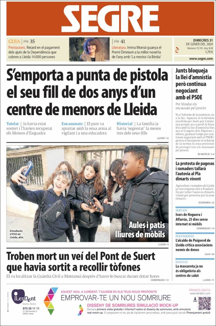 Portada de Segre (Espa&ntilde;a)