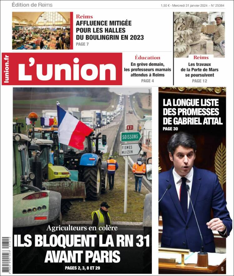 Portada de L'Union (Francia)