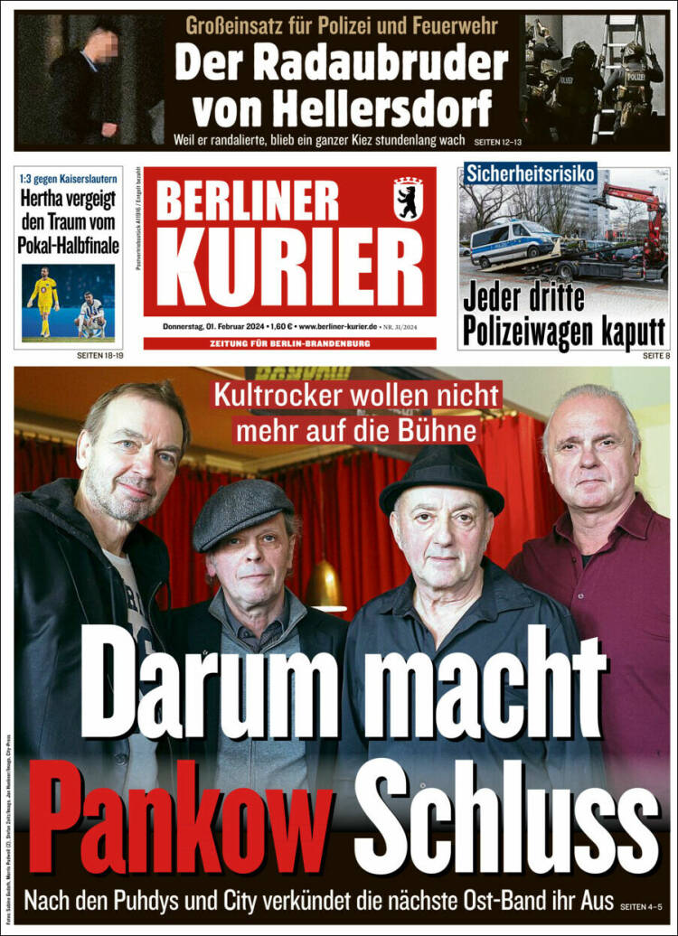 Portada de Berliner Kurier - Startseite BK (Alemania)