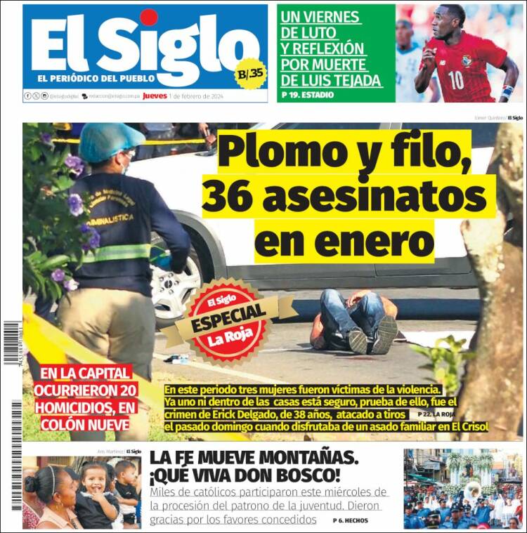 Portada de El Siglo (Panam&aacute;)