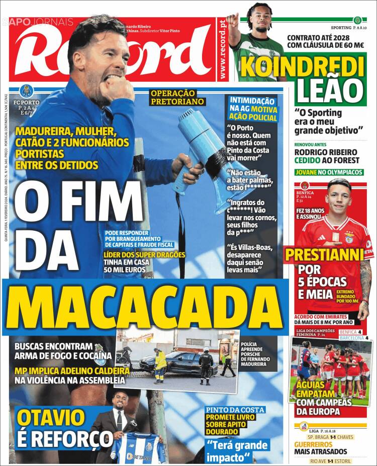 Portada de Record (Portugal)