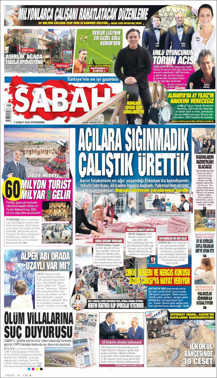 Portada de Sabah (Turqu&iacute;a)