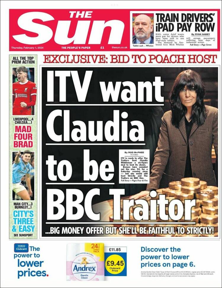 Portada de The Sun (Reino Unido)