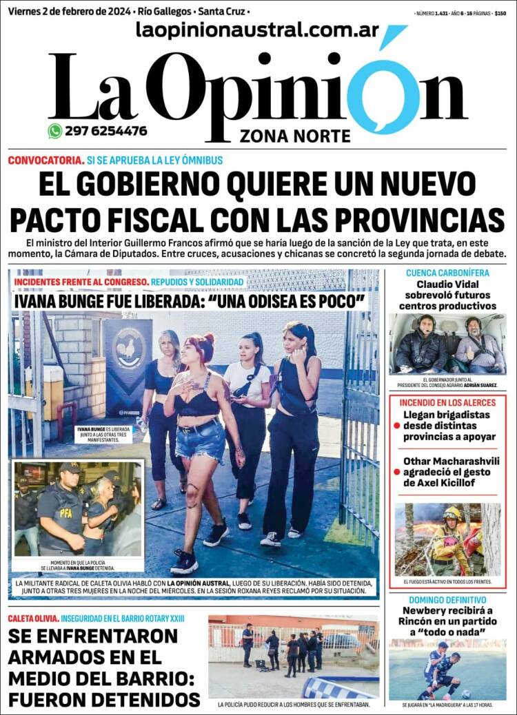 Portada de La Opinión Zona Norte (Argentina)