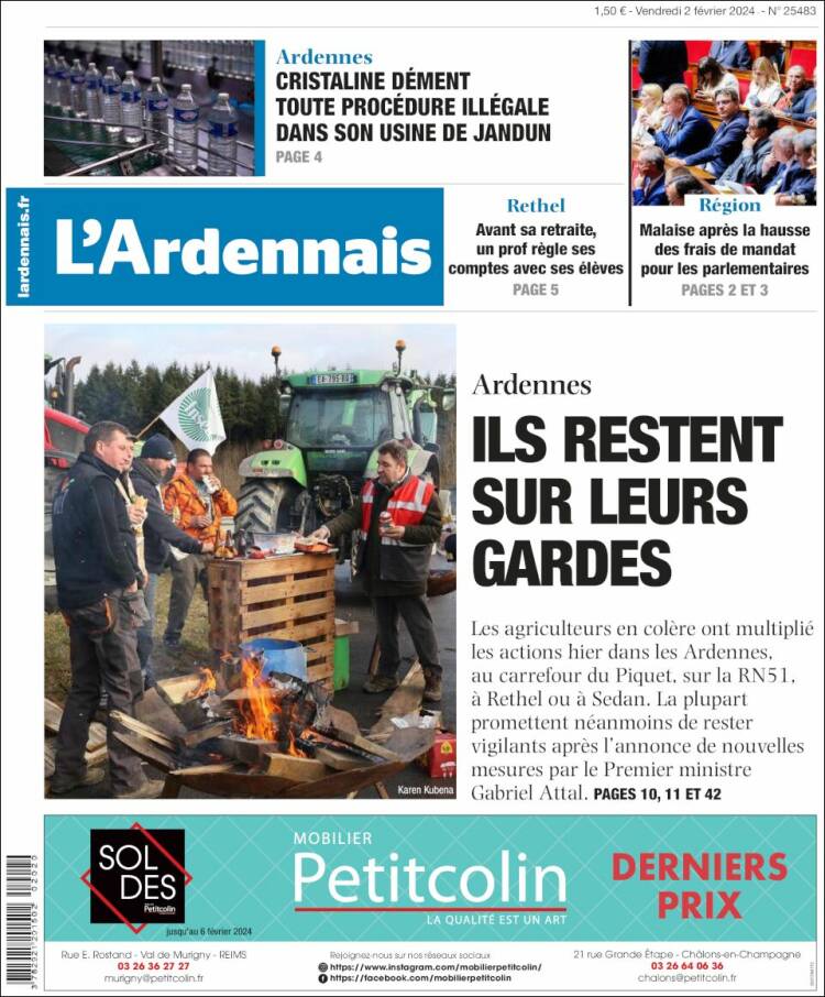 Portada de L'Ardenais (Francia)