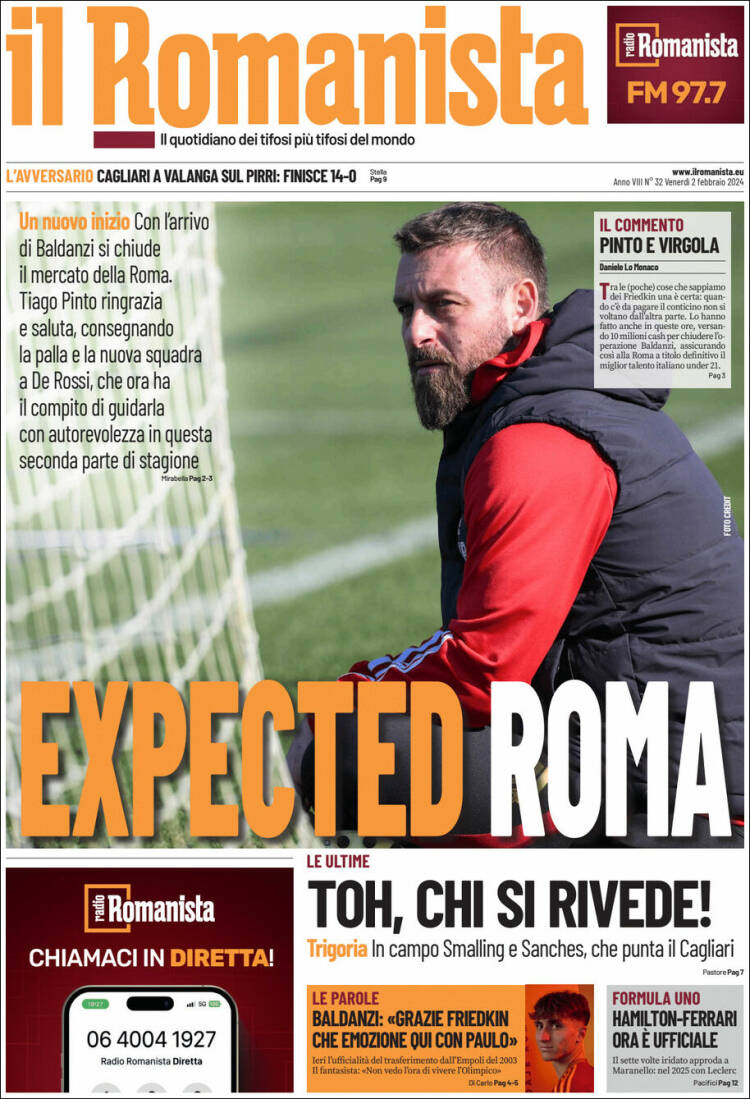 Portada de Romanista (Italia)