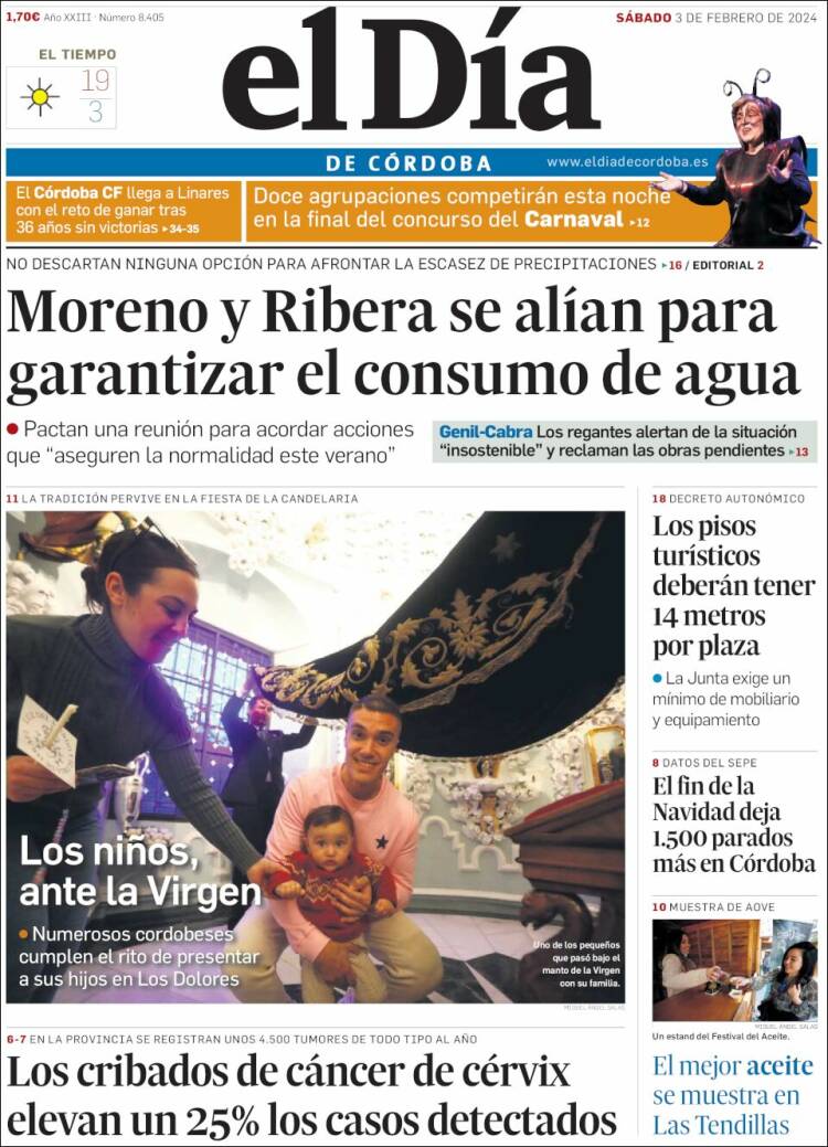 Portada de El Día de Córdoba (España)