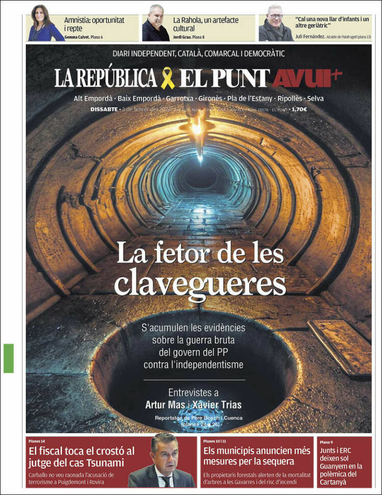 Portada de El Punt Avui - Girona (Espa&ntilde;a)