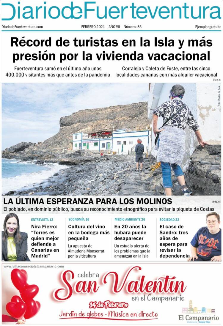 Portada de Diario de Fuerteventura (Espagne)