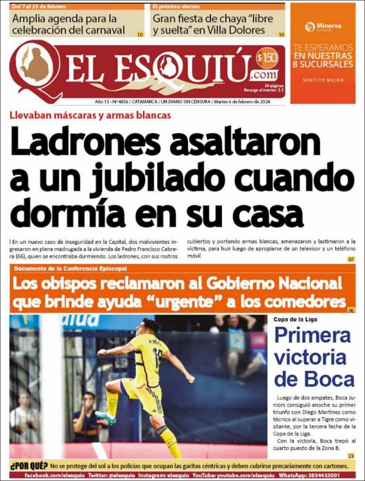 Portada de El Esquiu (Argentina)