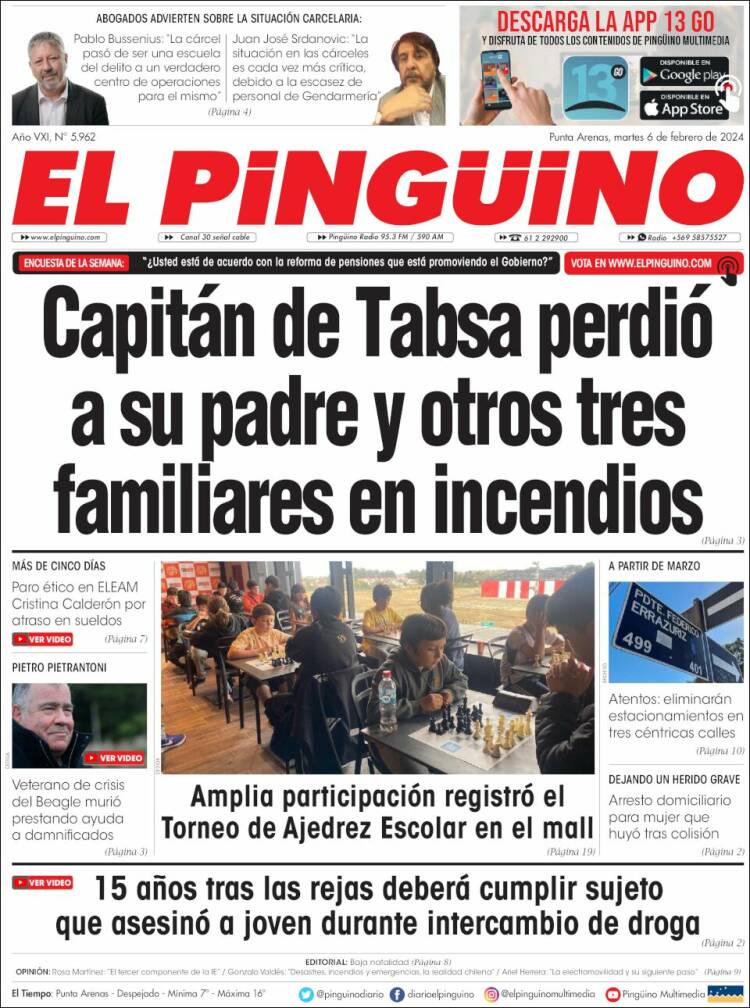 Portada de El Pingüino (Chile)