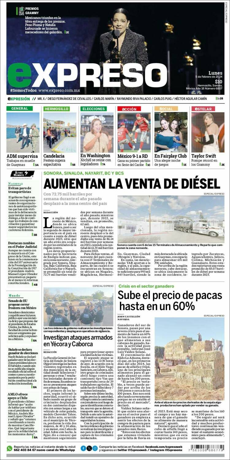 Portada de Expreso (México)