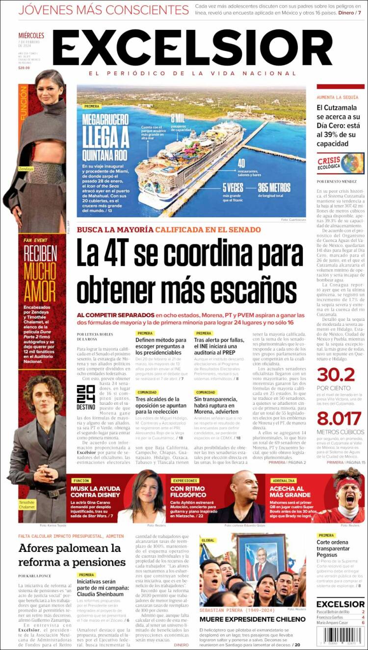 Portada de Excelsior (México)