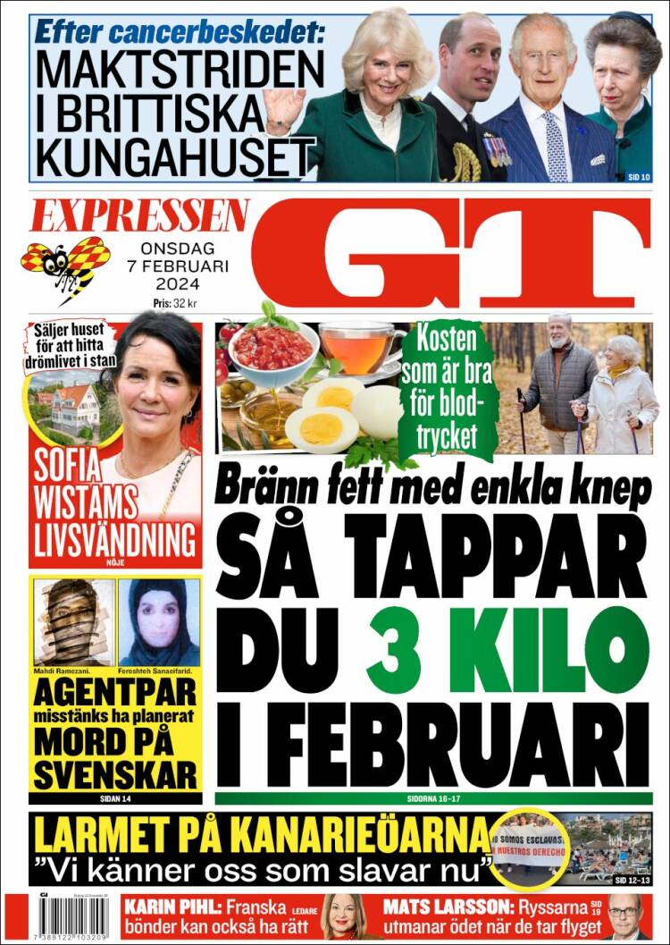 Portada de Göteborgstidningen (Suecia)