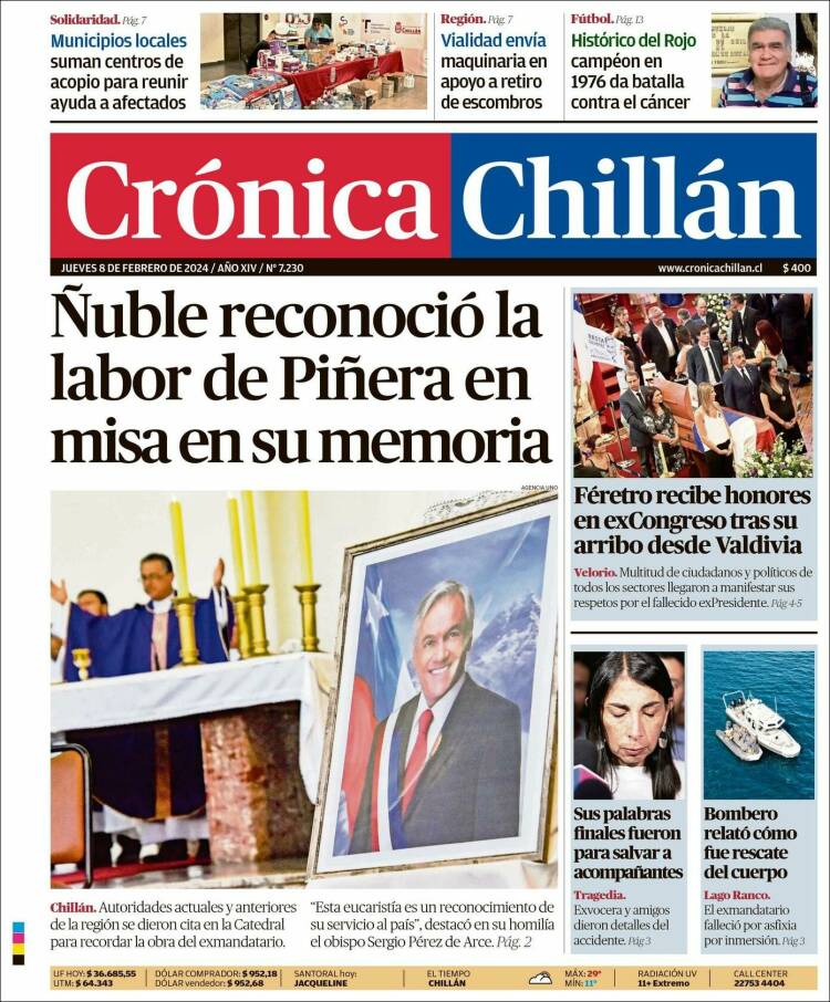 Portada de Crónica Chillán (Chile)