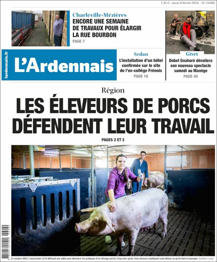 Portada de L'Ardenais (Francia)