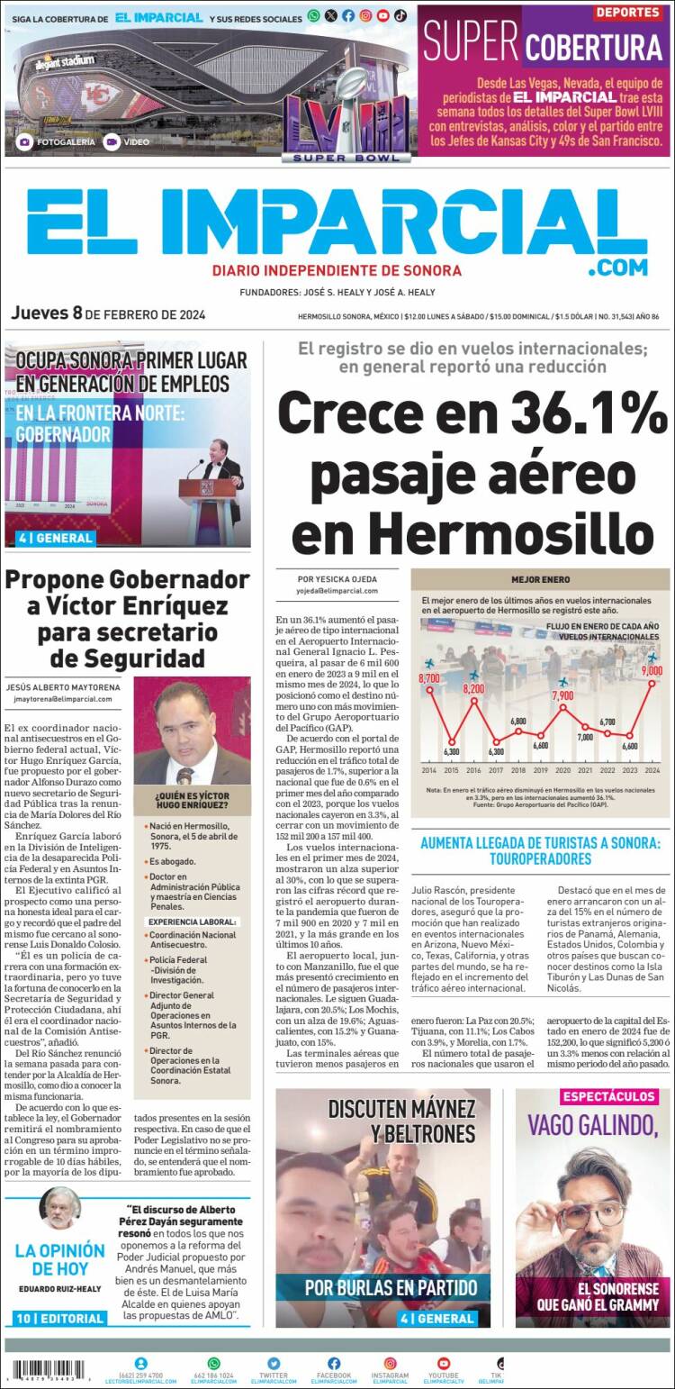 Portada de El Imparcial (México)