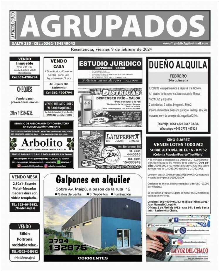 Portada de La Voz del Chaco (Argentina)