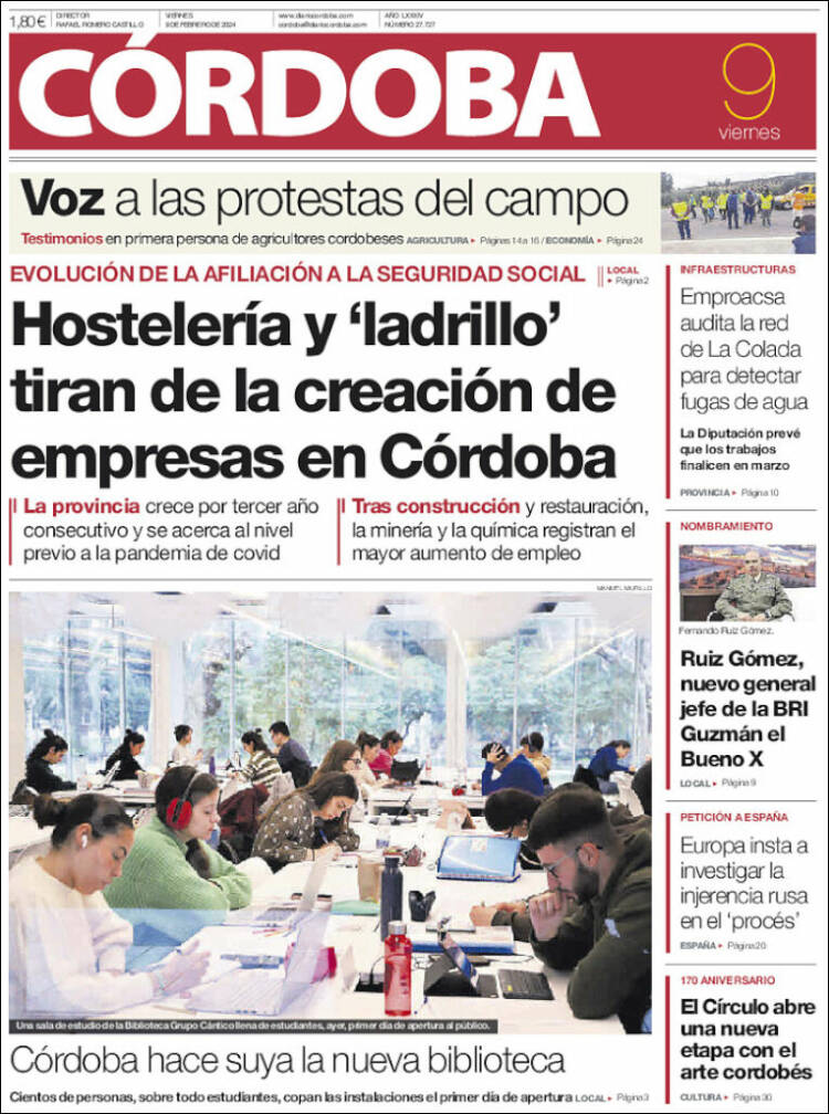 Portada de Diario de Córdoba (España)