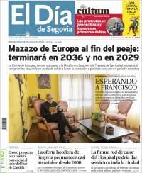 Portada de El Día de Segovia (España)