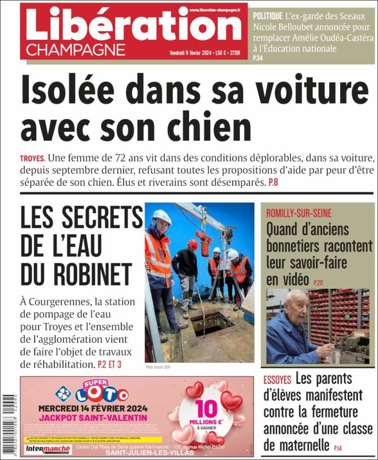 Portada de Libération Champagne (Francia)